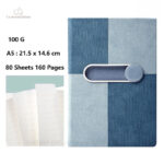 Journal intime au design damier bleu, élégant et fonctionnel
